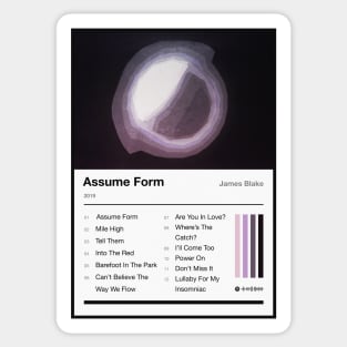 Assume Form Tracklist Sticker